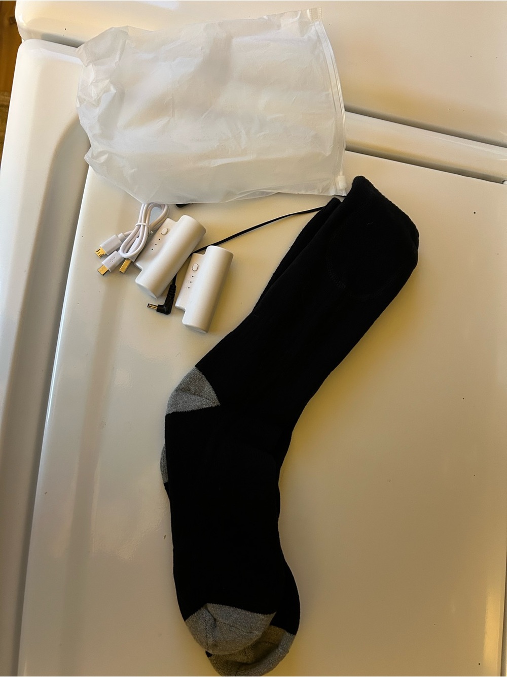 Black Athletic Crew Socks with Gray Toe & Heel - Women's Performance Fit. Heated
